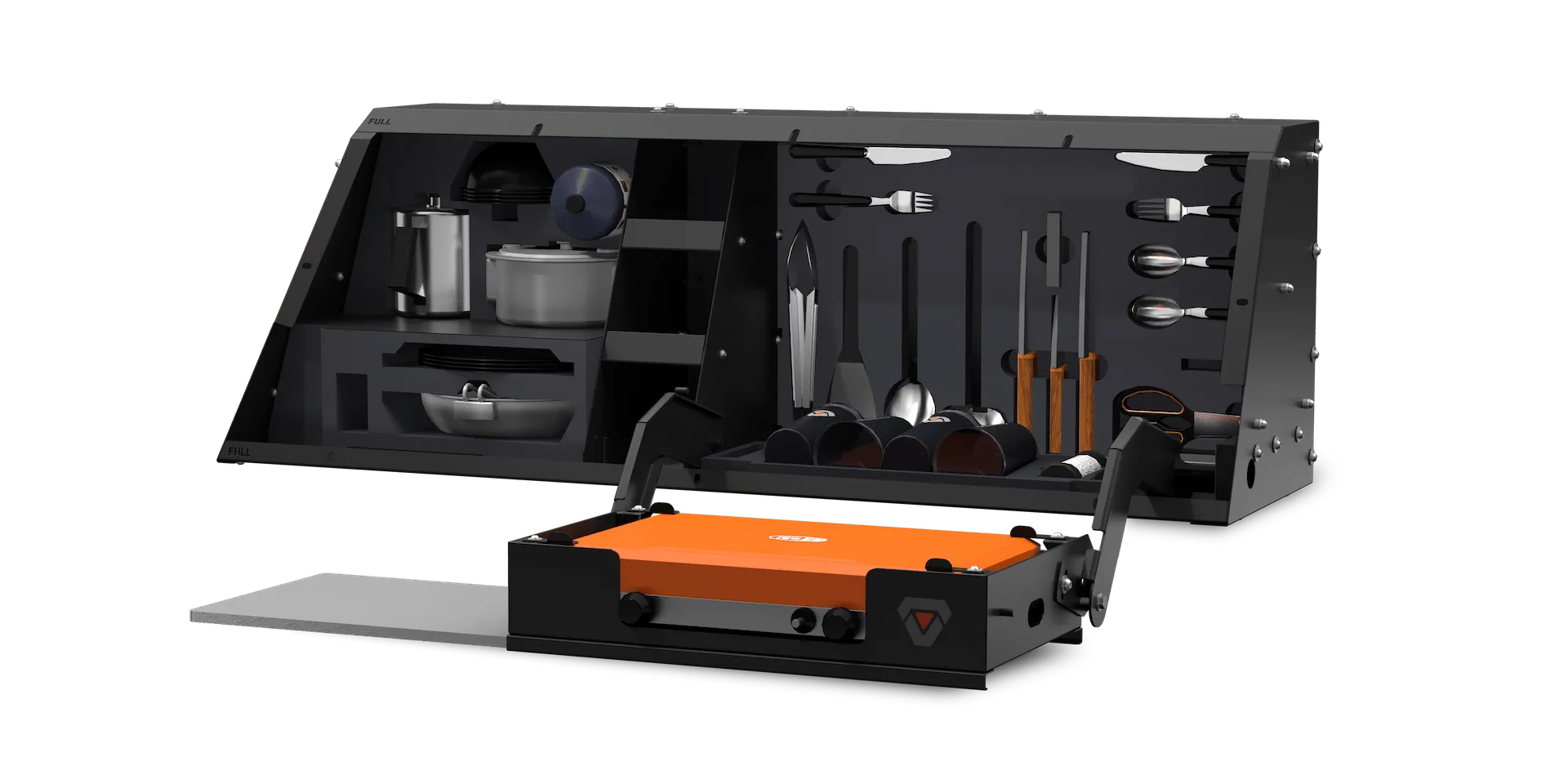 RSI SMART KITCHEN - Jeep Gladiator JT - Côté Droit avec Cuisinière a Gaz sur Xperts4x4 Accessoires 4x4 Off-Road