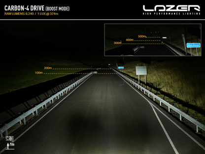 Barre de LED LAZER LAMPS Carbon-4 Drive (Gen3) - Montage Avant sur Xperts4x4 Accessoires 4x4 Off-Road