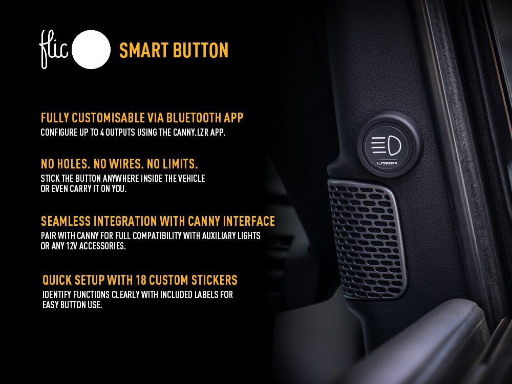 Bouton Lazer Lamps CANNY Smart Button - Controle Sans Fil sur Xperts4x4 Accessoires 4x4 Off-Road