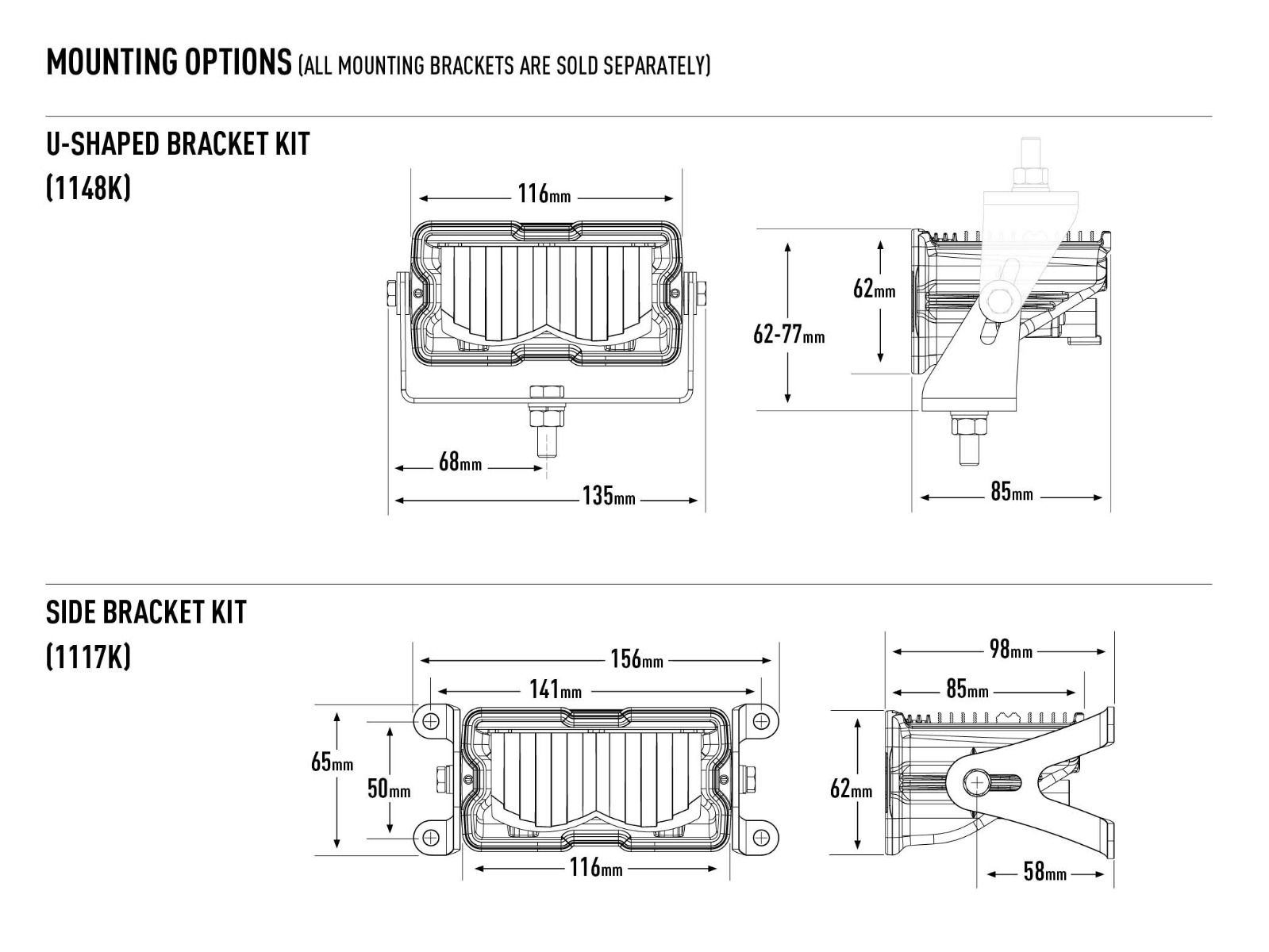 LAZER LAMPS Carbon-2 Conduite Mode Jaune — Phare LED Compact 3120 lm sur Xperts4x4 Accessoires 4x4 Off-Road