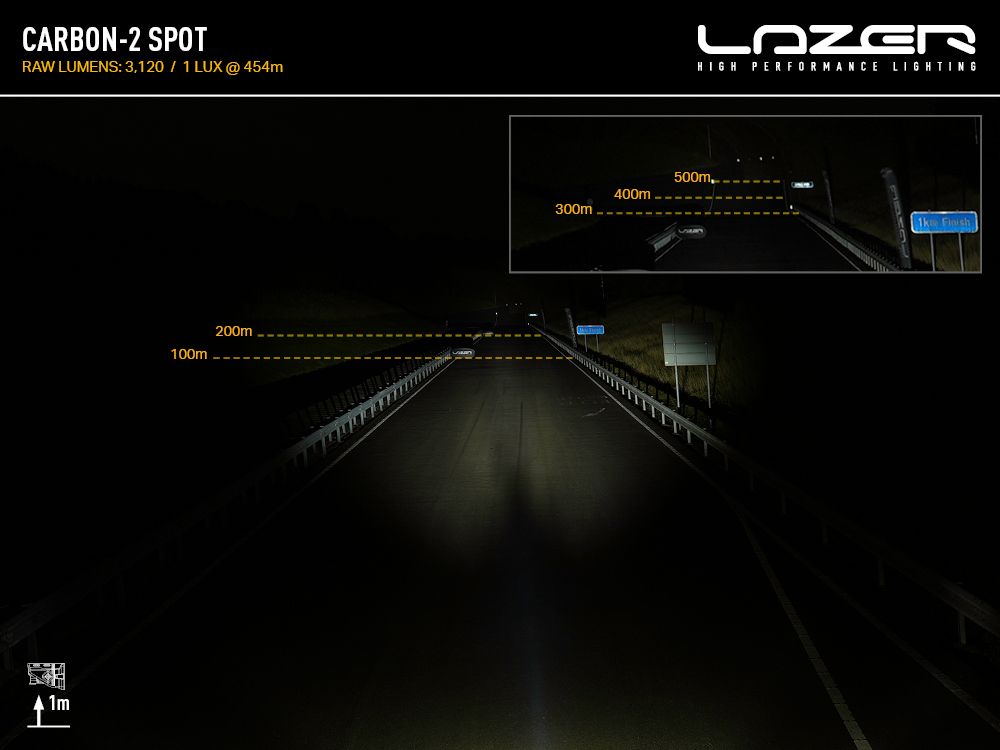 LAZER LAMPS Carbon-2 Spot Mode Jaune — Phare LED Compact 3120 lm sur Xperts4x4 Accessoires 4x4 Off-Road
