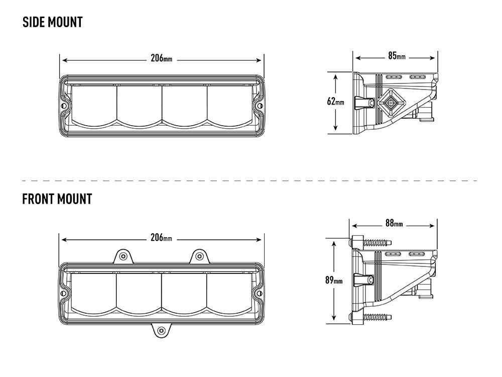 LAZER LAMPS Carbon-4 Spot Gén.3 - Fixation Latérale — Phare LED Compact sur Xperts4x4 Accessoires 4x4 Off-Road