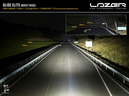 LAZER LAMPS Glide Elite PL Support Latéral — Barre LED Longue Portée sur Xperts4x4 Accessoires 4x4 Off-Road
