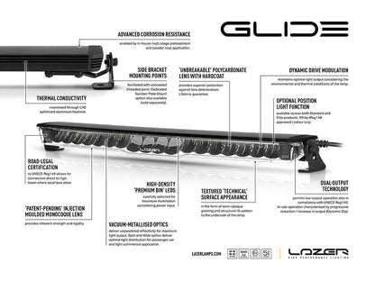 LAZER LAMPS Glide Elite PL Support Latéral — Barre LED Longue Portée sur Xperts4x4 Accessoires 4x4 Off-Road