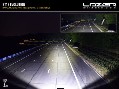 LAZER LAMPS ST12 Évolution — Barre LED Slim 12408 lm sur Xperts4x4 Accessoires 4x4 Off-Road