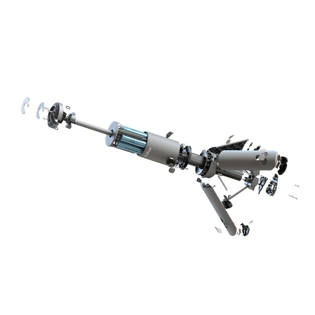 OuTask Lampe Télescopique Gris Clair - Outdoor LED 720° Rechargeable sur Xperts4x4 Accessoires 4x4 Off-Road