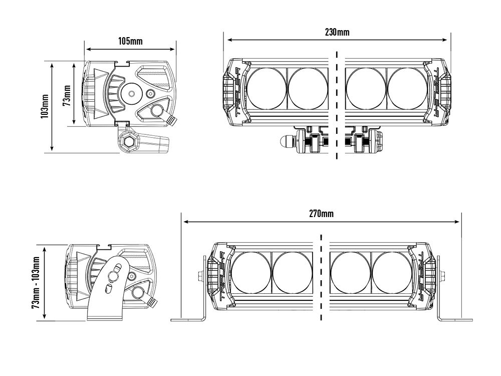 Projecteur LED LAZER LAMPS Triple-R 4 (750) LED sur Xperts4x4 Accessoires 4x4 Off-Road