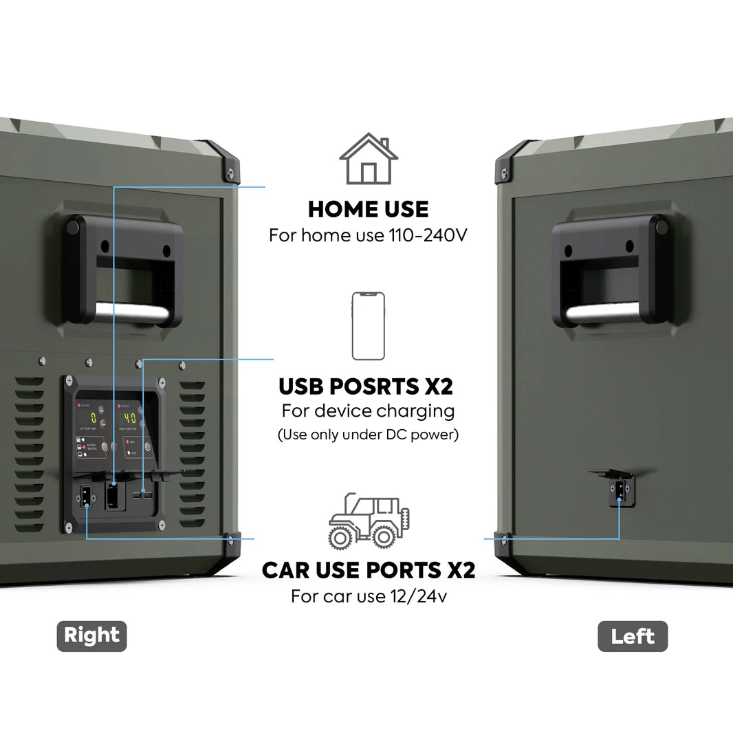 Refrigerateur/Congelateur ICECO 75L Double Compartiments - Vert sur Xperts4x4 Accessoires 4x4 Off-Road