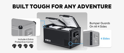 Refrigerateur/Congelateur ICECO 75L Double Compartiments - Vert sur Xperts4x4 Accessoires 4x4 Off-Road