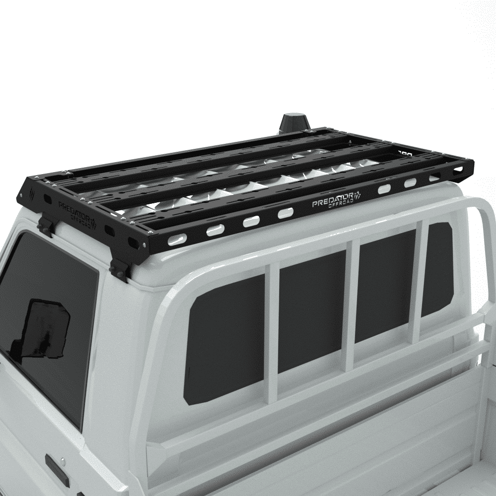 Galerie de toit Toyota Land Cruiser (75 / 79 Series) Simple Cabine Predator Offroad sur Xperts4x4 Accessoires 4x4 Off-Road