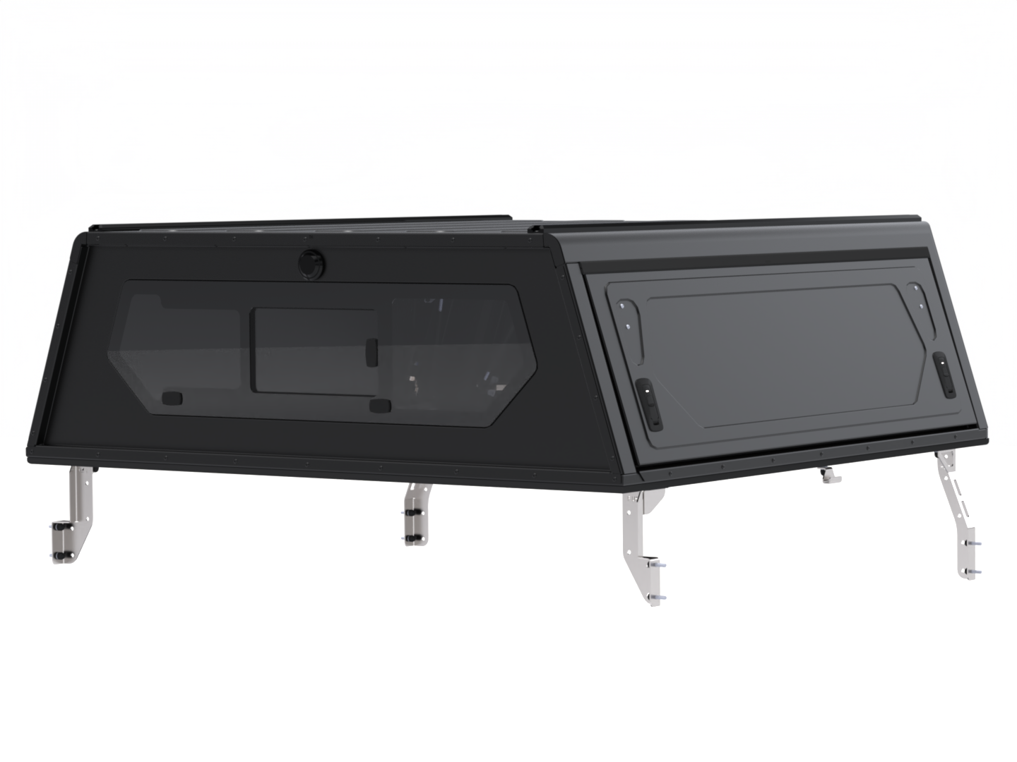 Hardtop Alu-Cab Contour pour Toyota Hilux 2026+ N90 double cab, en aluminium, montage pour véhicule utilitaire.