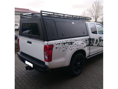 Toit rigide Alu-Cab Explorer 3 pour Isuzu D-Max 2012-2020 Space-Cab, en aluminium, robuste et adapté pour camionnette.