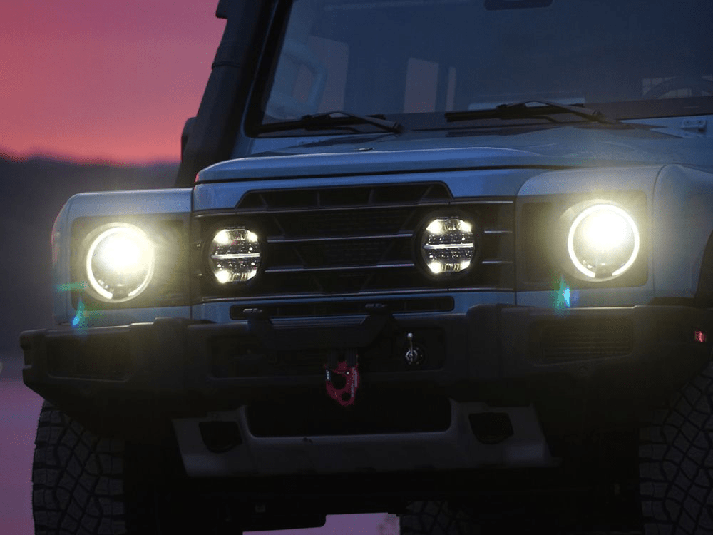 Kit Calandre Ineos Grenadier (2023+) avec 2x Sentinel 7" Standard LAZER LAMPS - INEOS Grenadier