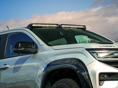 Supports de toit Ford Ranger & VW Amarok (23+) avec 2x Glide-18, noir LAZER LAMPS sur Xperts4x4 Accessoires 4x4 Off-Road