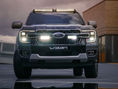Supports de toit Ford Ranger & VW Amarok (23+) avec 2x Glide-18, noir LAZER LAMPS sur Xperts4x4 Accessoires 4x4 Off-Road