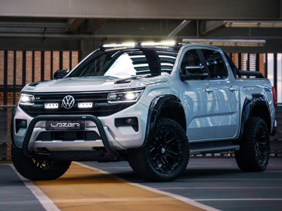 Supports de toit Ford Ranger & VW Amarok (23+) avec 2x Glide-18, noir LAZER LAMPS sur Xperts4x4 Accessoires 4x4 Off-Road