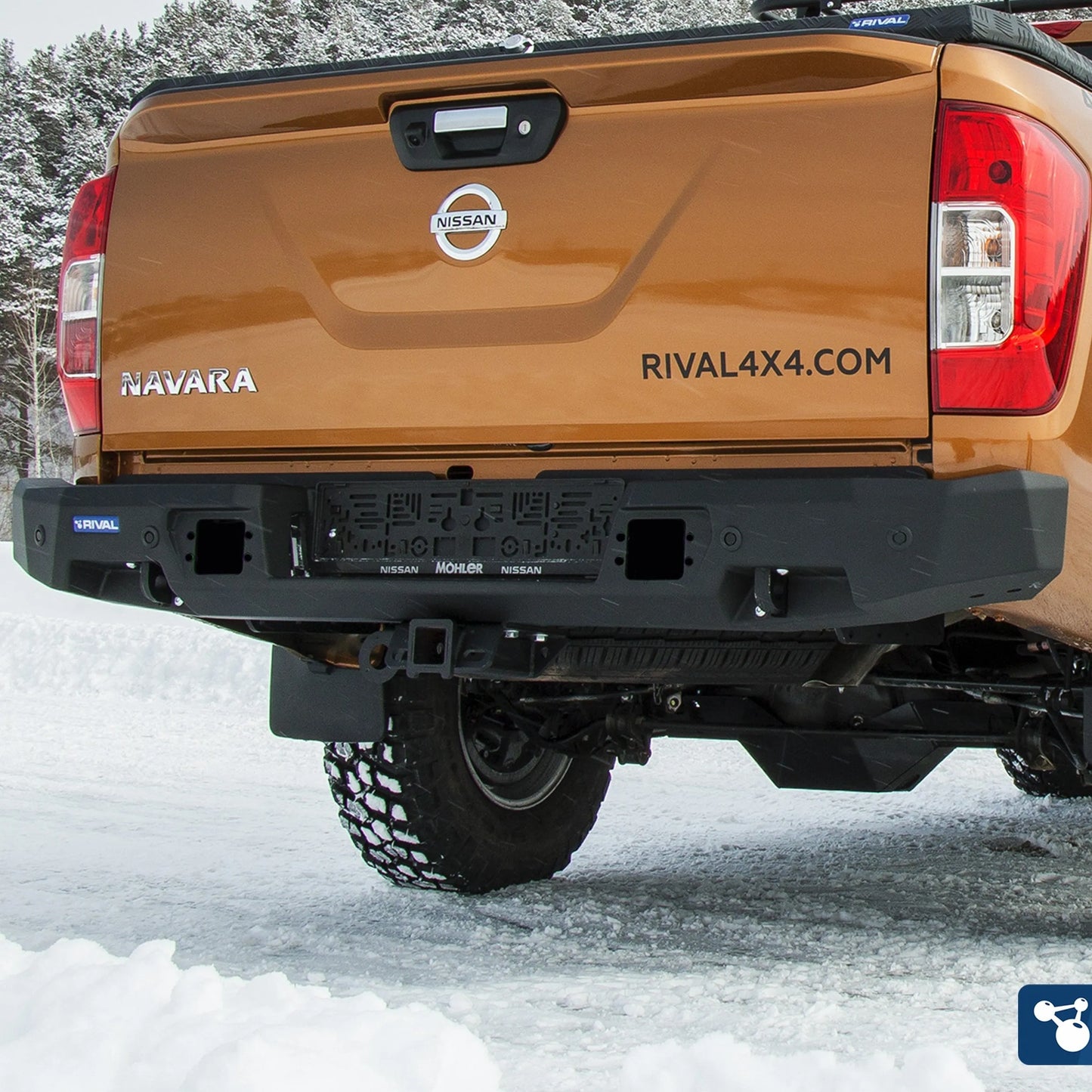 Pare-choc Arrière Aluminium Rival4x4 | Nissan Navara NP300 2015+ sur Xperts4x4 Accessoires 4x4 Off-Road
