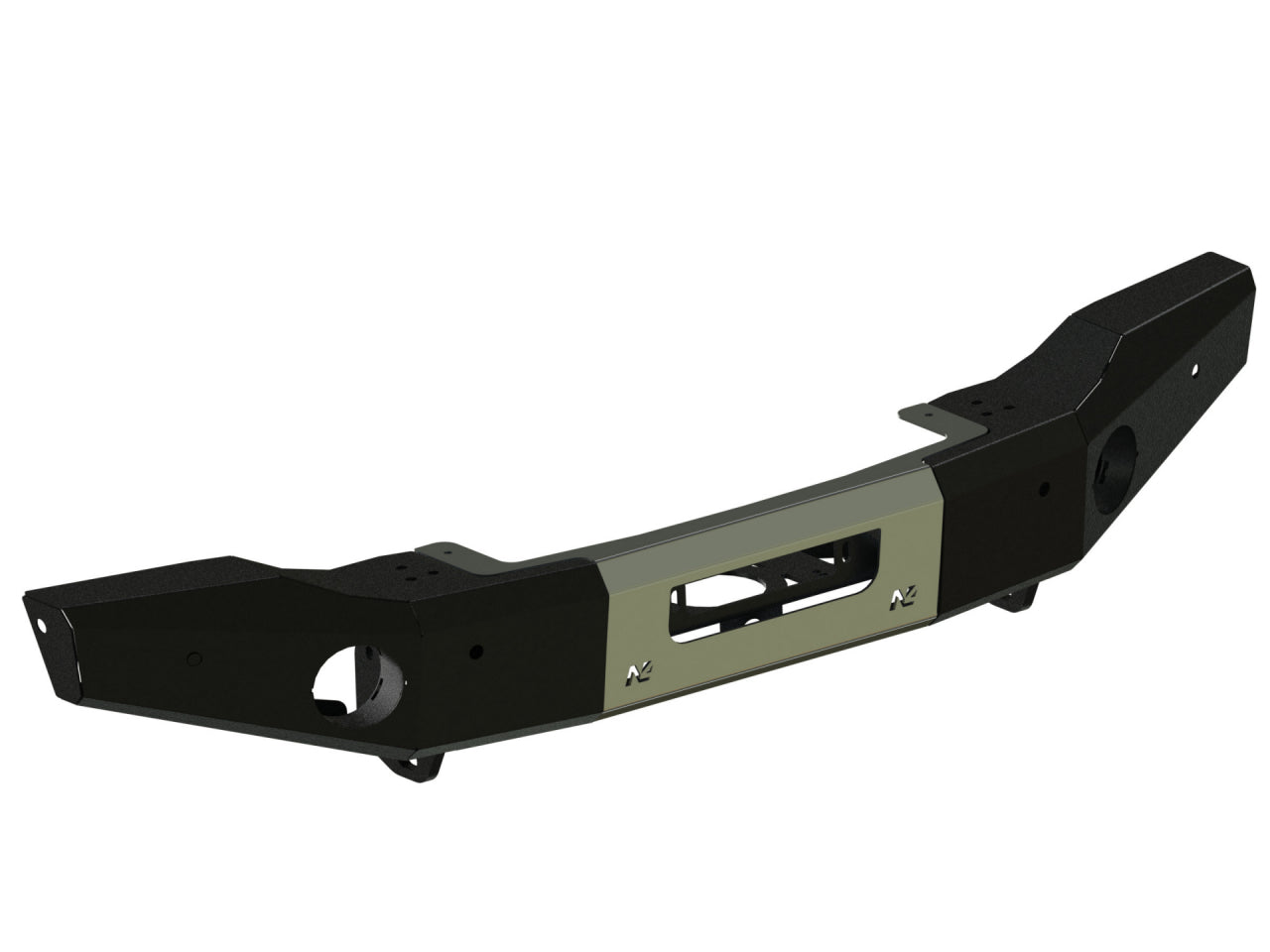 Pare-choc Avant acier Wrangler JL platine treuil intégrée banane longue N4-Offroad sur Xperts4x4 Accessoires 4x4 Off-Road