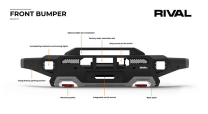 Pare-choc Avant Rival 4x4 Ford Raptor 2023+ | Aluminium Noir sur Xperts4x4 Accessoires 4x4 Off-Road