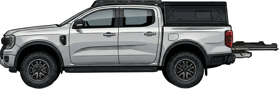 Plateau Coulissant Ford Ranger T6-T8 Double Cabine Predator Offroad sur Xperts4x4 Accessoires 4x4 Off-Road