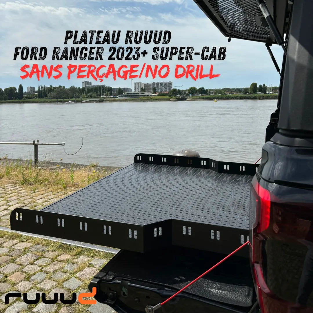 Plateau Coulissant RUUUD Ford Ranger 2023+ SUPER-CAB | Installation Sans Perçage sur Xperts4x4 Accessoires 4x4 Off-Road