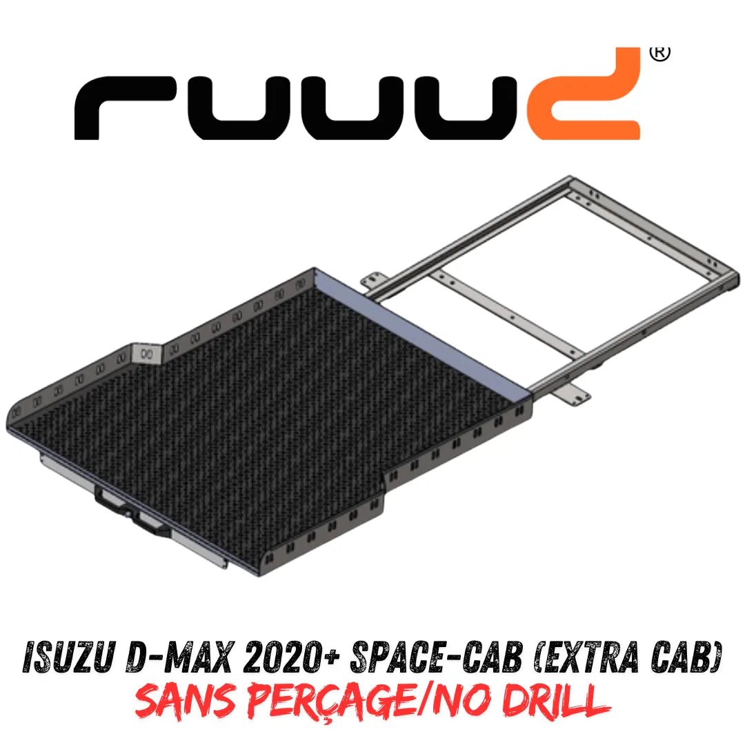 Plateau Coulissant RUUUD Isuzu D-Max 2020+ Space-Cab | Installation Sans Perçage sur Xperts4x4 Accessoires 4x4 Off-Road
