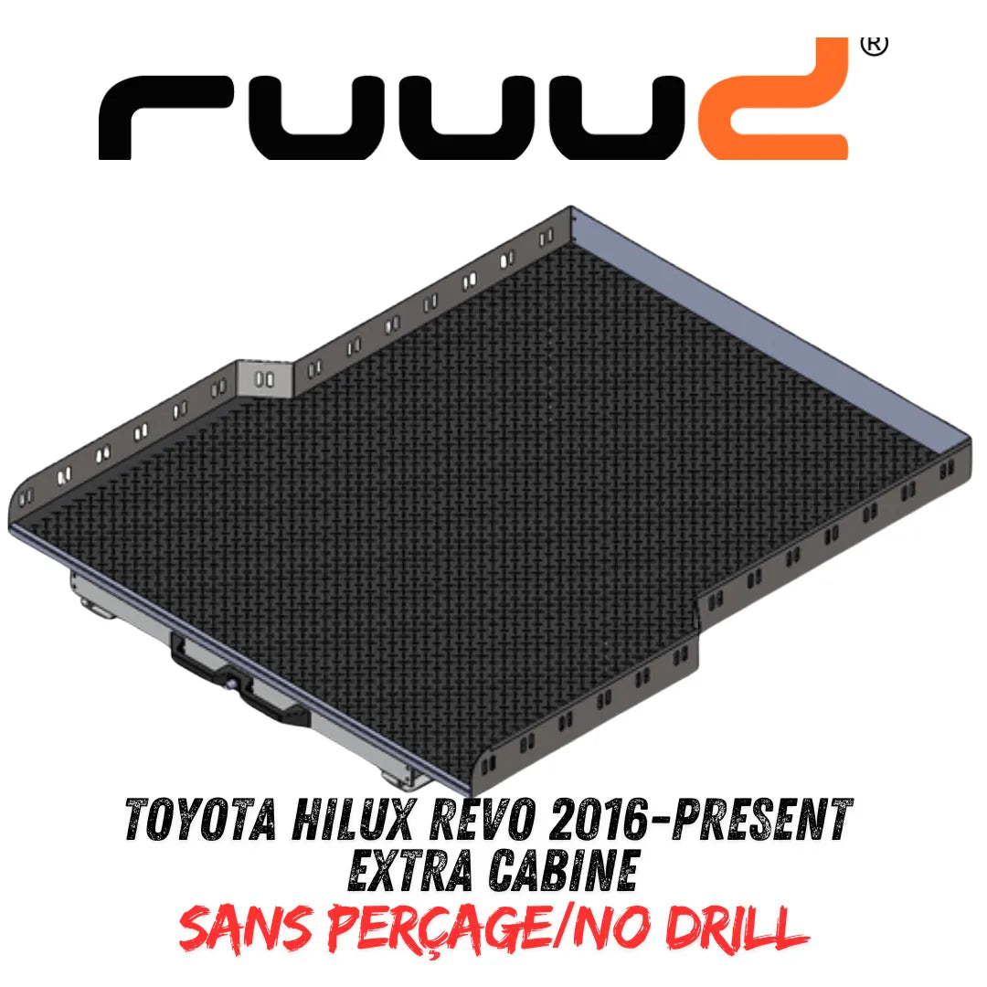 Plateau Coulissant RUUUD Toyota Hilux Revo 2016+ Extra Cab | Installation Sans Perçage sur Xperts4x4 Accessoires 4x4 Off-Road