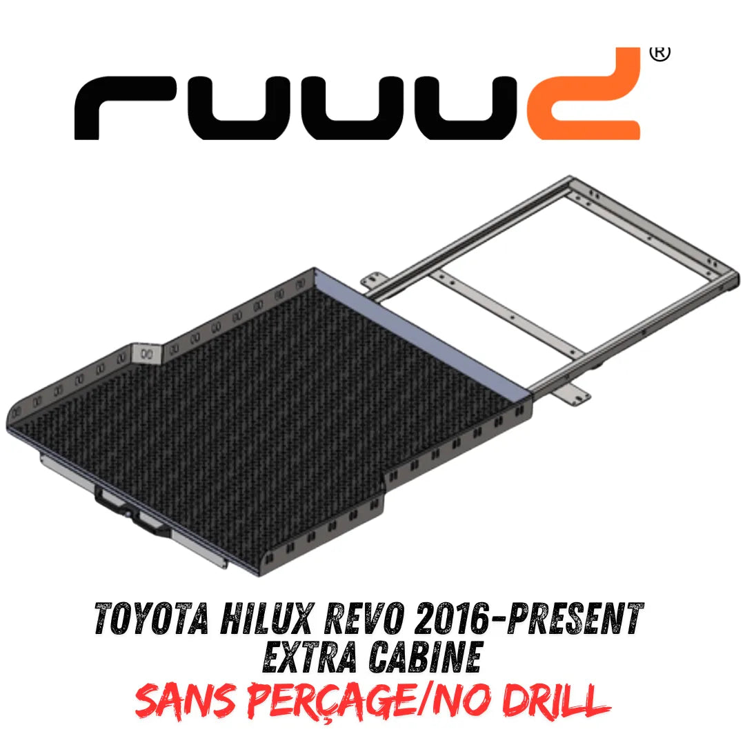Plateau Coulissant RUUUD Toyota Hilux Revo 2016+ Extra Cab | Installation Sans Perçage sur Xperts4x4 Accessoires 4x4 Off-Road