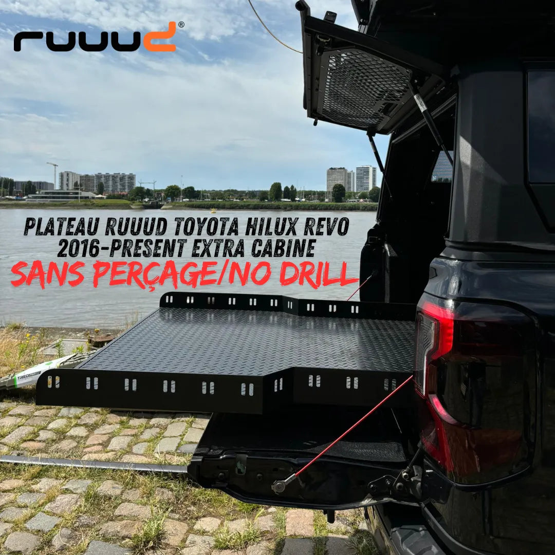 Plateau Coulissant RUUUD Toyota Hilux Revo 2016+ Extra Cab | Installation Sans Perçage sur Xperts4x4 Accessoires 4x4 Off-Road