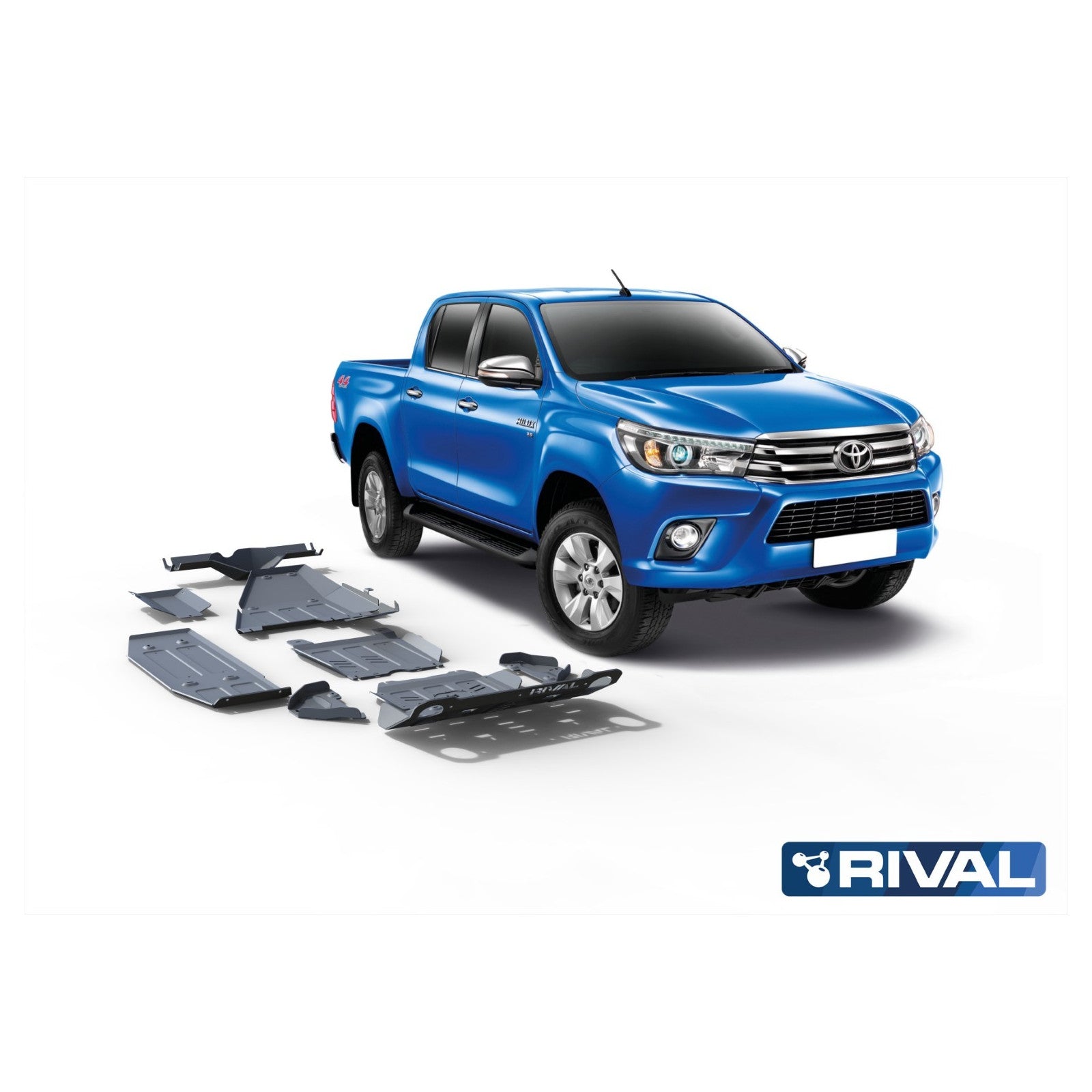 Kit Protections Intégrales RIVAL Toyota Hilux Revo (2016+) - Aluminium 6mm sur Xperts4x4 Accessoires 4x4 Off-Road