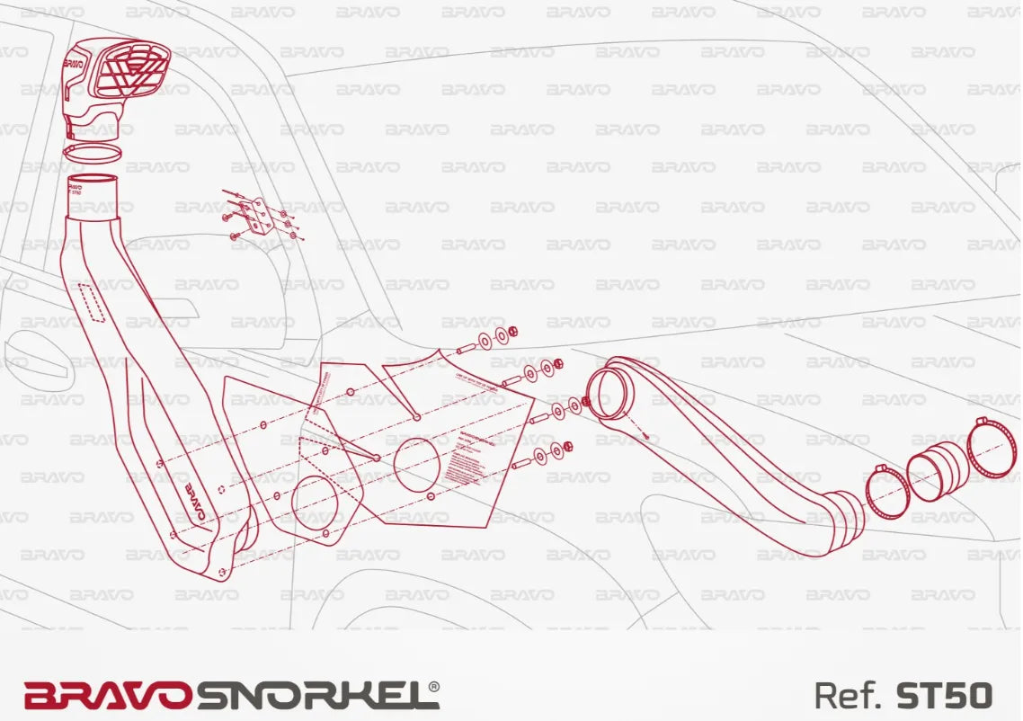 Snorkel Bravo 4x4 - Toyota Land Cruiser / Prado 150 sur Xperts4x4 Accessoires 4x4 Off-Road