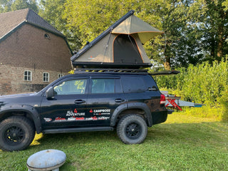 Tente de toit BOSS avec barres de toit  Campboss 4x4  2330mm x 1480mm sur Xperts4x4 Accessoires 4x4 Off-Road
