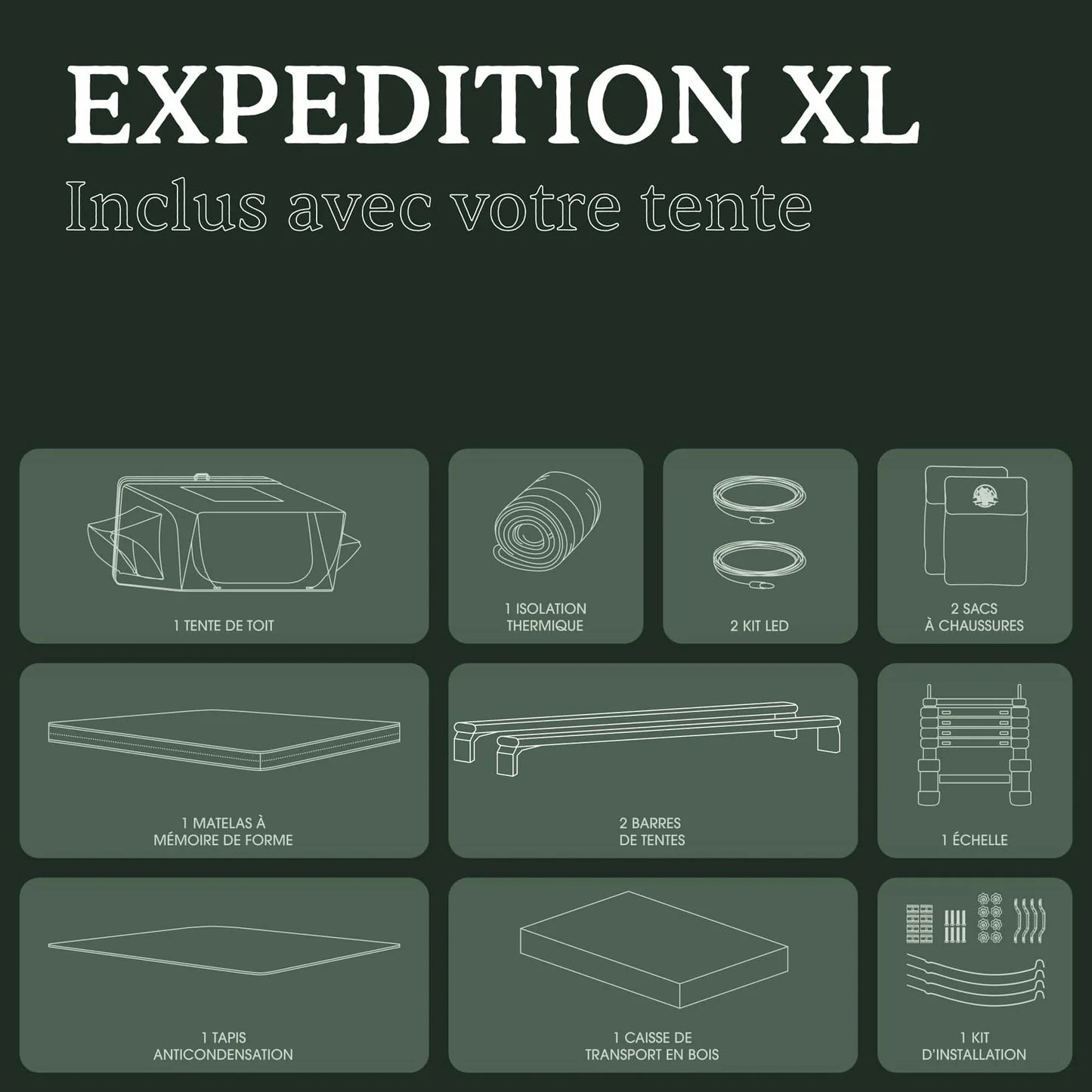 Tente de Toit Expedition XL Go Overland Canada – 4 à 5 Places sur Xperts4x4 Accessoires 4x4 Off-Road
